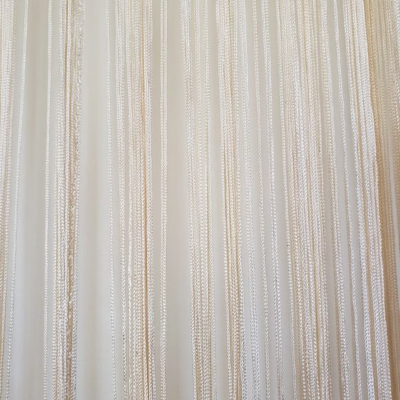 Curtain Panel All Fringe Rod Pocket 42W x 72L Panel All Fringe Ivory - Picture 6 of 8